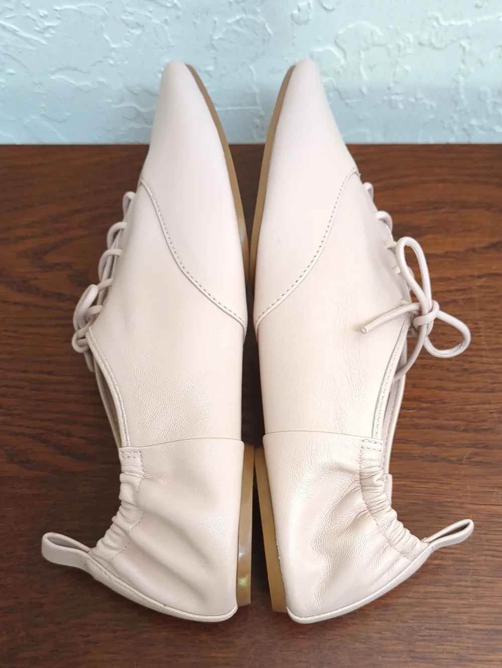 NEW Reformation Dusty Pink Marie Lace Up Oxford Shoes Size 6